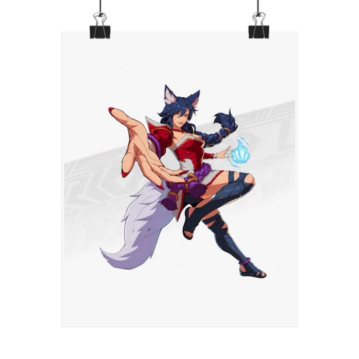 Ahri 2XKO Poster: League of Legends Gaming Wall Art (Unframed)