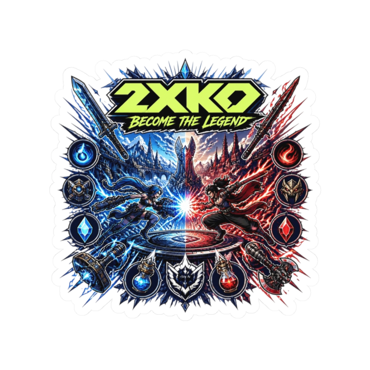 2XKO "2XKO: Become the Legend" Sticker