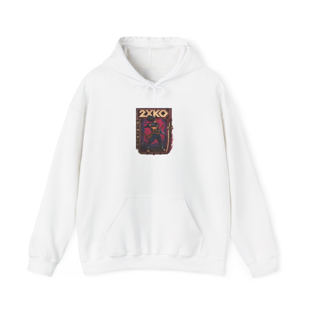 2XKO " in bold retro typography at the top center. " Hoodie