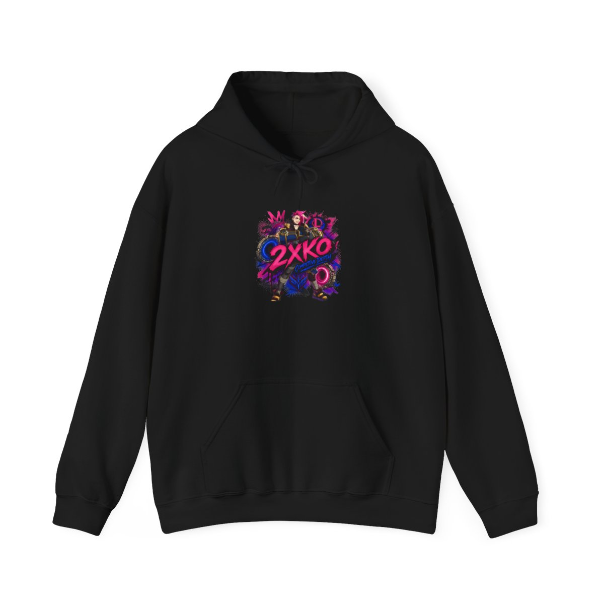 2XKO " in bold graffiti-style font at the center. " Hoodie